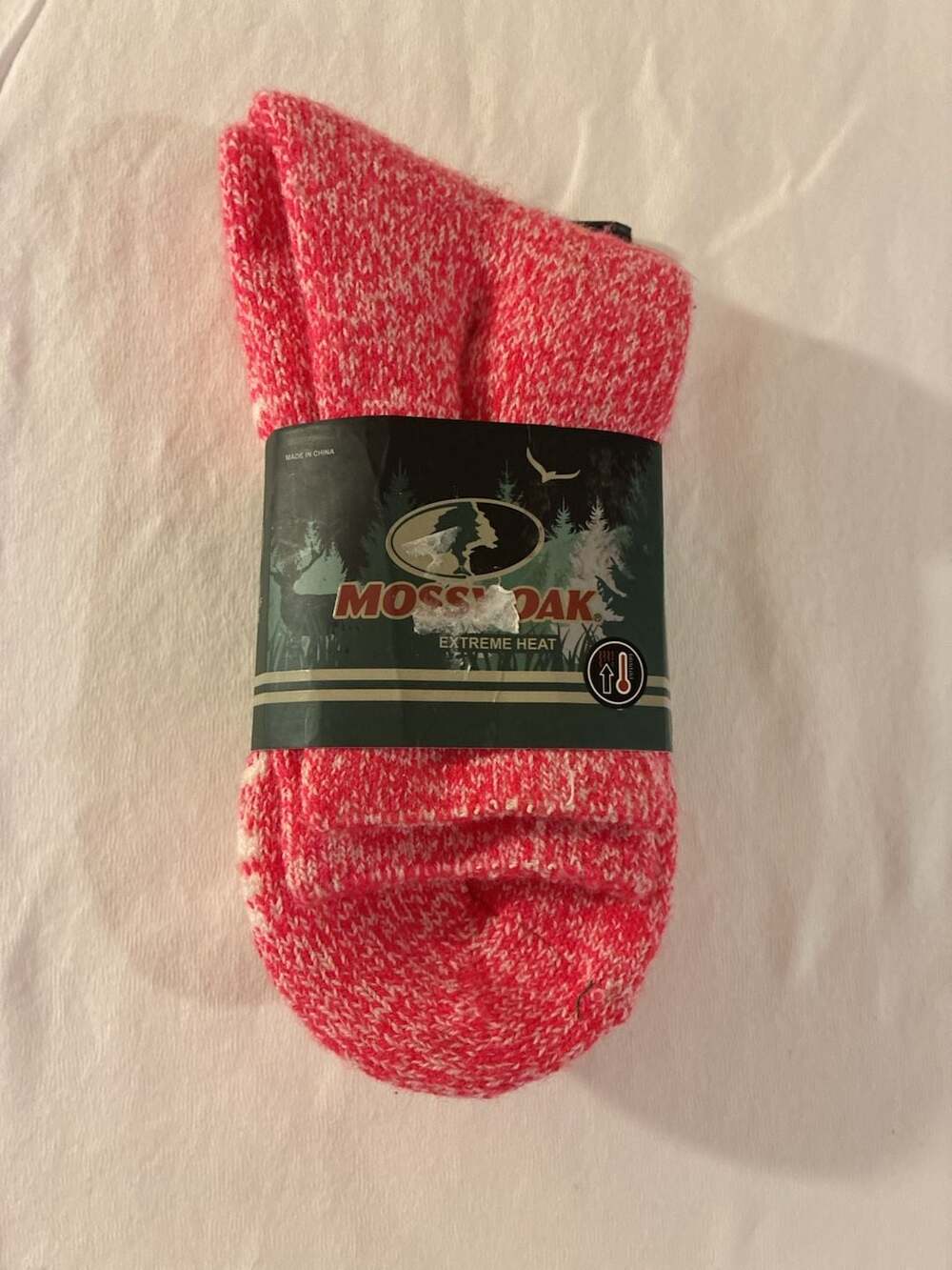 Mossy Oak Thermal Brush Ladies Sock Size 4-10 Pink Multi